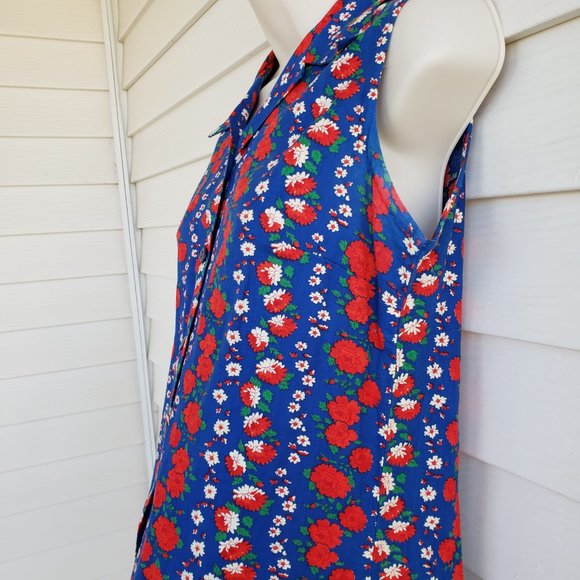 Vintage 60s cotton floral shift dress by Kay Whitner - Picture 3 of 7